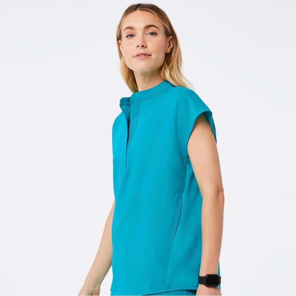 Women's Blue Scrub Top